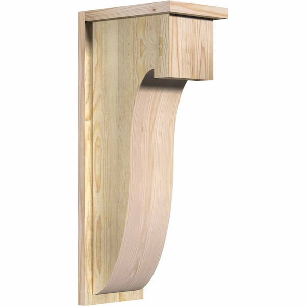 Ekena Millwork Del Monte Rough Sawn Corbel w/Backplate, Douglas Fir, 8"W x 12"D x 28"H COR08X12X28DEL01RDF - main